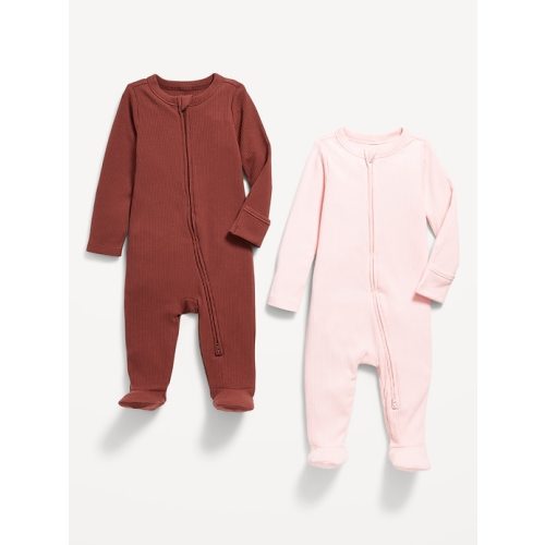 Sleep & Play 2-Way-Zip Footed One-Piece 2-Pack for Baby