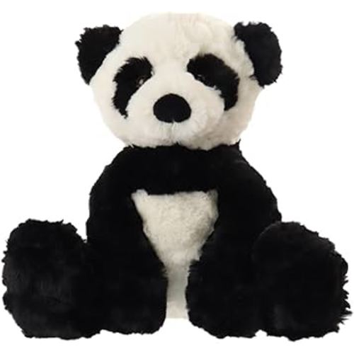 Apricot Lamb Toys Plush Panda Bear Stuffed Animal Soft Cuddly Perfect for Child (Black and White Panda, 9 Inches)