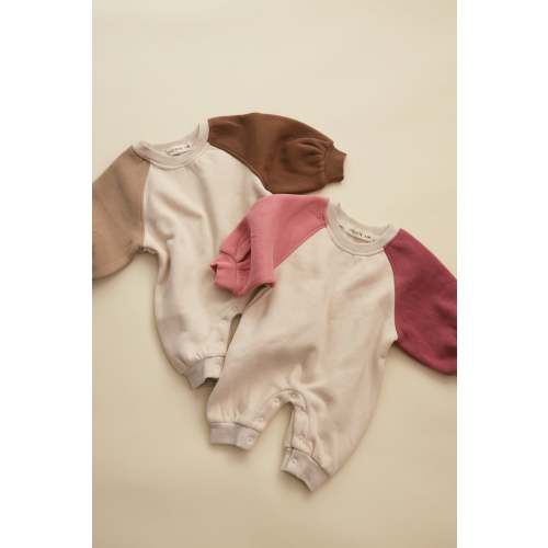 Color Block Jumpsuit - Brown
