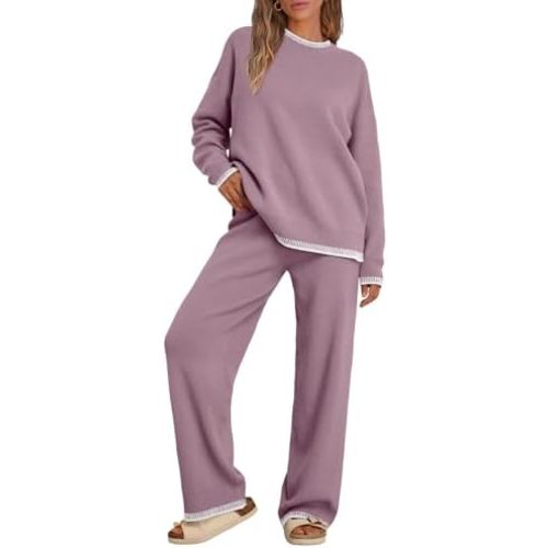 LILLUSORY 2 Piece Knit Lounge Sets Womens Matching Sweater Sets