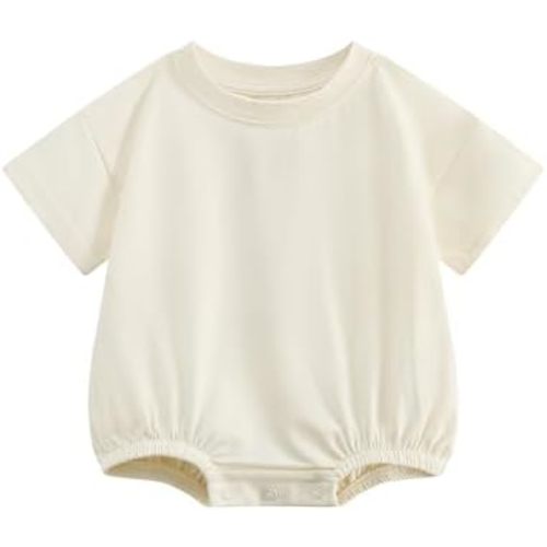 Baby Romper 100% Organic Cotton Infant Summer Oversized Toddler T-Shirt Bodysuit Short Sleeve