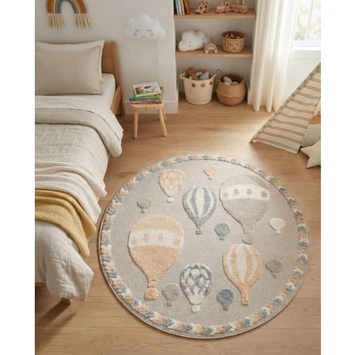 Multicolor 5' x 5' Whimsy Kids Round Rug | Rugs.com