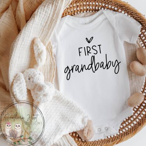 First Grandbaby Onesie®, Grandparents Onesie®, Grandbaby Onesie®, We're Pregnant Onesie®, Pregnancy Announcement, Bodysuit