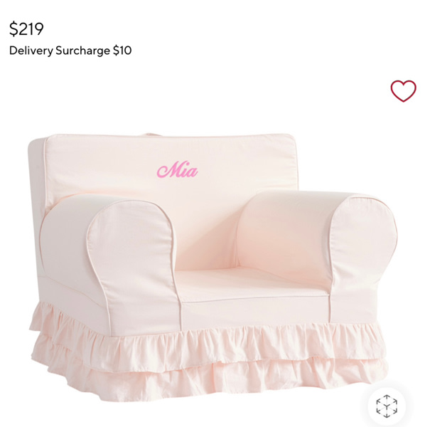 Anywhere Chair®, Dusty Blush Ruffle