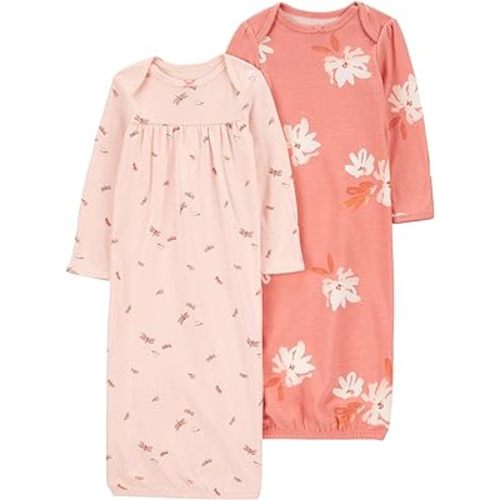 Carter's Baby Girls' 2-Pack Babysoft Sleeper Gowns
