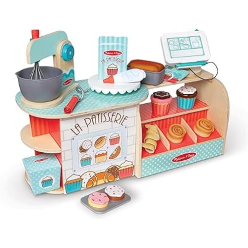 Melissa & Doug Wooden La Patisserie Bakery (39 Pieces) - FSC Certified