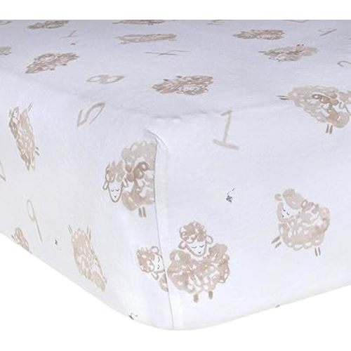 Burt's Bees Baby Essential Organic Cotton Fitted Crib Sheet, Breathable for Boy Girl Standard Crib & Toddler Mattresses