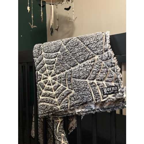 Siderweb Baby Blanket Glow In The Dark Goth Newborn Spooky Small Blanket