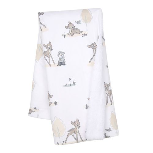 Lambs & Ivy Disney Baby Bambi & Thumper White Minky/fleece Deer Baby Blanket