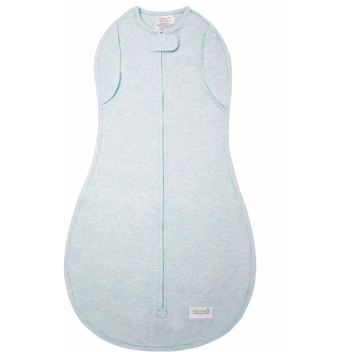 Woombie Convertible Baby Swaddling Blanket I Swaddle Converts to Arms-Free Wearable Blanket for Babies Up to 3 Months, Dream On Blue, 5-13 lbs