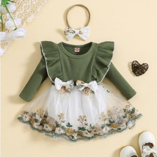 OPHELIA Embroidered Tulle Romper Dress - Hazel & Bo