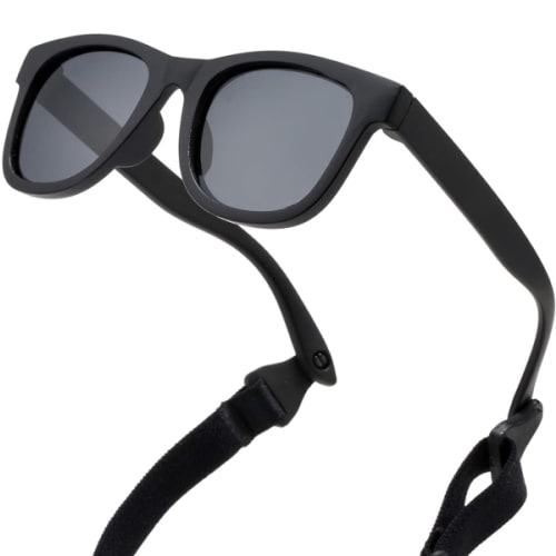 COASION Bendable Flexible Polarized Newborn Baby Sunglasses with Strap for Infant Boys Girls Age 0-12 Months CA8042
