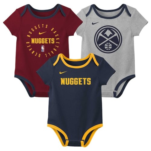 Denver Nuggets Nike Infant Three-Pack Bodysuit Set