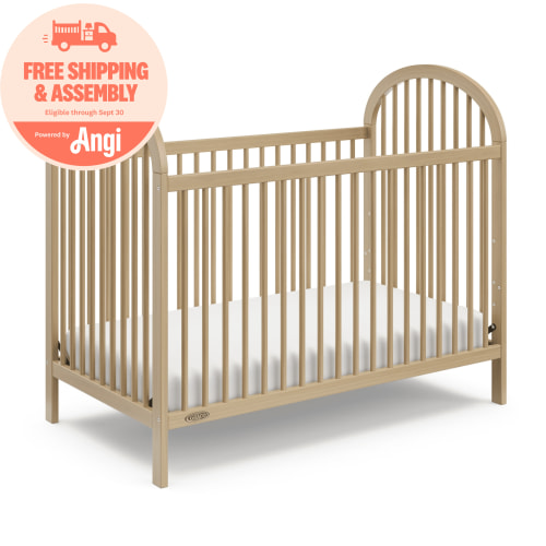 Graco Olivia 3-in-1 Convertible Baby Crib, Driftwood