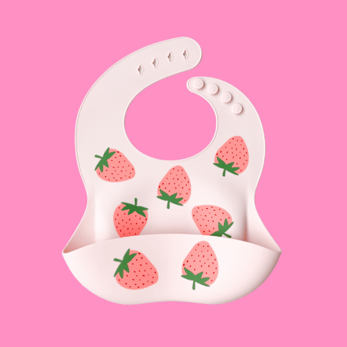 Strawberry Silicone Bib