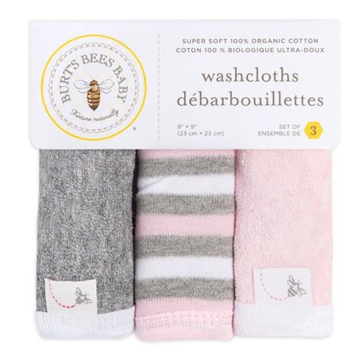 Burt's Bees Baby® 3-Pack Organic Cotton Washcloths in Blossom