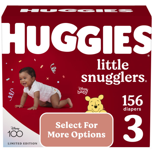 Huggies Little Snugglers Baby Diapers, Size 3, 156 Ct (Select for More Options)