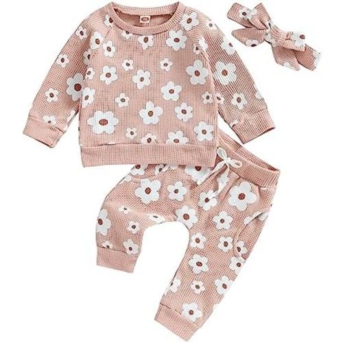 Newborn Infant Baby Girl Clothes Set Sweatshirts Tops Pants Toddler Girl Outfits Gifts 3 6 9 12 18 24 Months