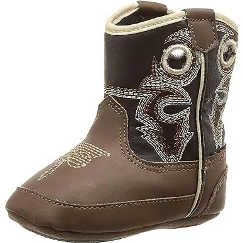 M&F Western Kids Baby-Boy's Trace Infant/Toddler Bucker Boot First Walker Shoe