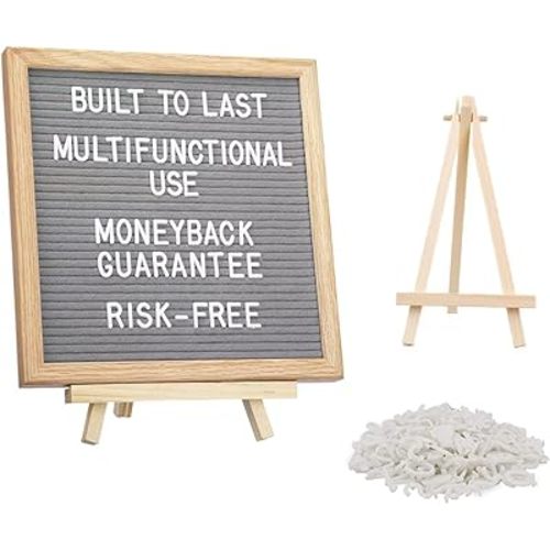 Felt Letter Message Board 340 Letters,Letter Board Sign with Stand, 10X10 Inch for Baby & Pregnancy Announcement Sign,for Party Home Decor