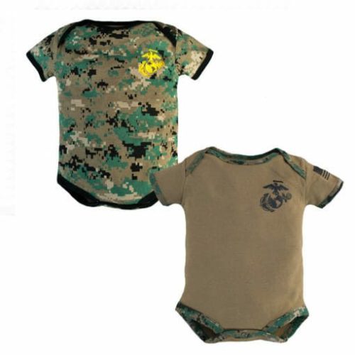 USMC Woodland & Coyote Tactical Onesies (2-Pack)