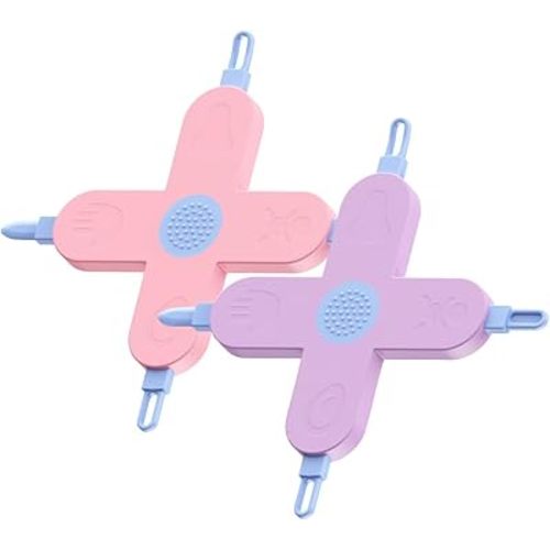 Royal Angels 4-in-1 Nose, Nail & Ear Wax Picker, Safely Clean Baby Ear Wax, Baby Booger & Nail Tips (2 Pcs in Box) (Pink Purple)