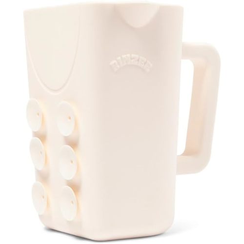 Baby Bath Cup with Suctions - BPA Free, 100% Food Grade Silicone Rinse Cup, Clutter-Free Tub Area, Kids Learning Tool, Sticks to Tiles, Drains Water Upside Down- "Patent Pending"