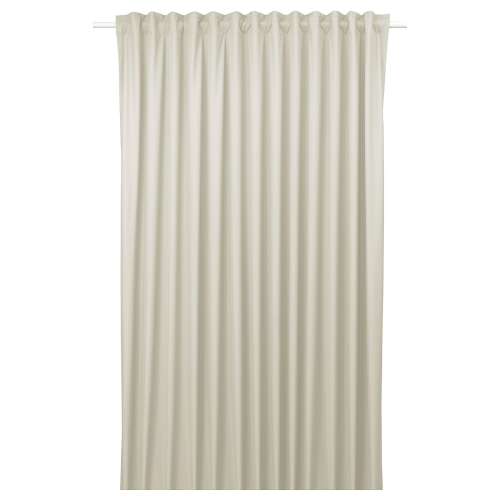 BENGTA Block-out curtain, 1 piece - beige/with heading tape 83x98 "