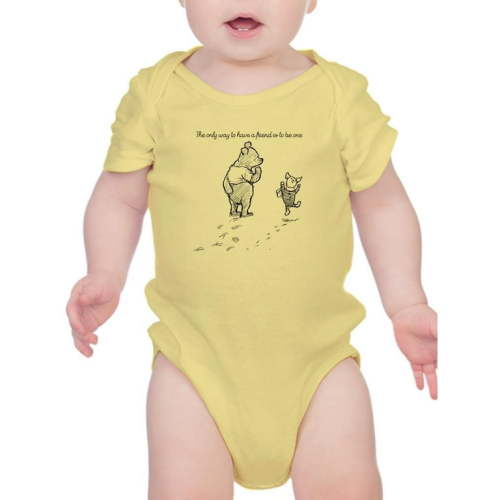 Pooh Bear Being A Friend Bodysuit Infant -Smartprints Designs,  6 Months