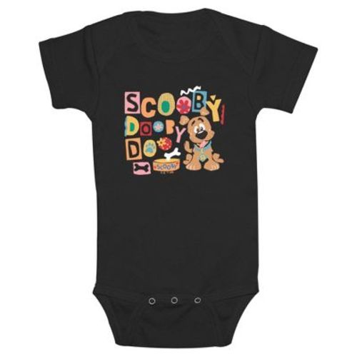 Infant's Scooby Doo Scrapbook Logo Bodysuit - Black - 6 Months