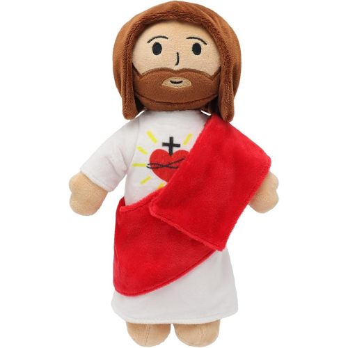 13" Jesus Plush Toy Heart of Jesus Plushie Savior Stuffed Doll for Church Sunday School Religious Easter Gift for Children Kids