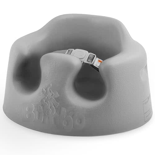 Bumbo Baby Floor Seat, Portable Infant Sit Up Activity & Eating Chair, Cool Grey