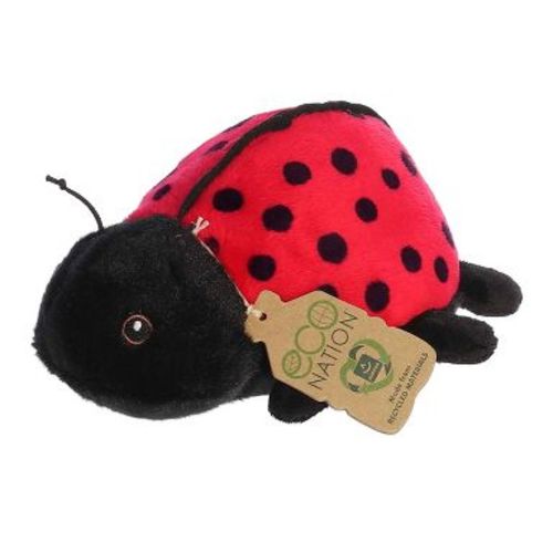 Aurora Small Eco Softies Ladybug Eco Nation Responsibly Made Stuffed Animal Red 6"