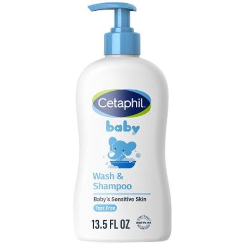 Cetaphil Baby Wash and Shampoo with Calendula, Tear Free and Hypoallergenic - 13.5 fl oz