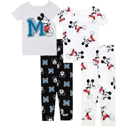 Disney Boys' Mickey Mouse Snug Fit Cotton Pajamas