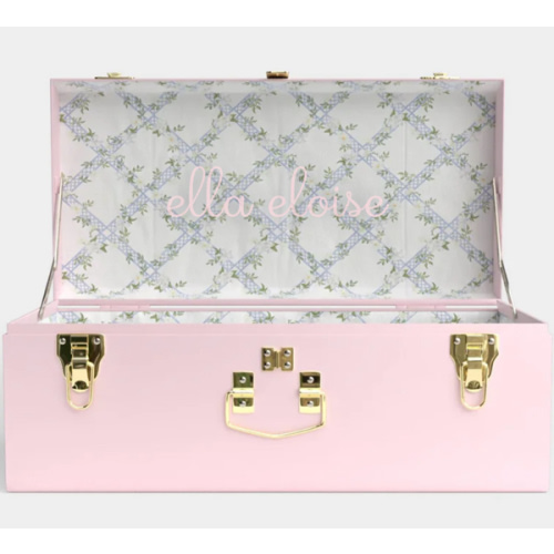 Petite Trunk - Pink - Ivy Trail / No Embroidery
