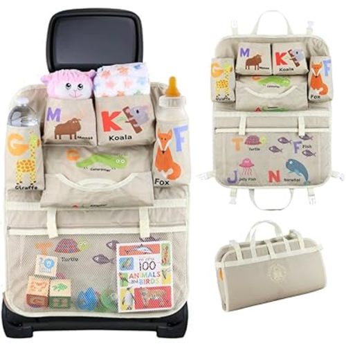 – Car Seat Organizer for Baby - Kids Road Trip Storage Organizers, Backup Diaper Bag, Gift for Moms Dads, Emergency Stroller Bag, Backseat Kick Mat, Travel Accessory