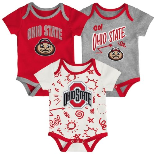 Ohio State Buckeyes Outerstuff Infant All Day Play Three-Piece Bodysuit Set