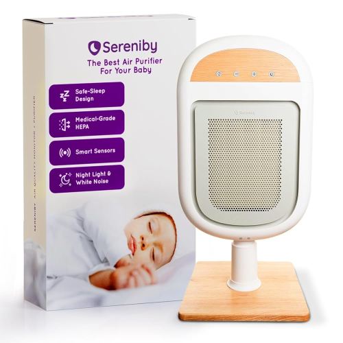 Air Purifier for Baby | Proprietary Safe-Sleep Design | Medical-Grade HEPA Filtration | Laser-Accurate Air Quality & Temp Sensors | Smart Parent-Approved Features