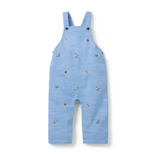 Newborn Button Blue Bug Friends Baby Bug Friends Overall by Janie and Jack