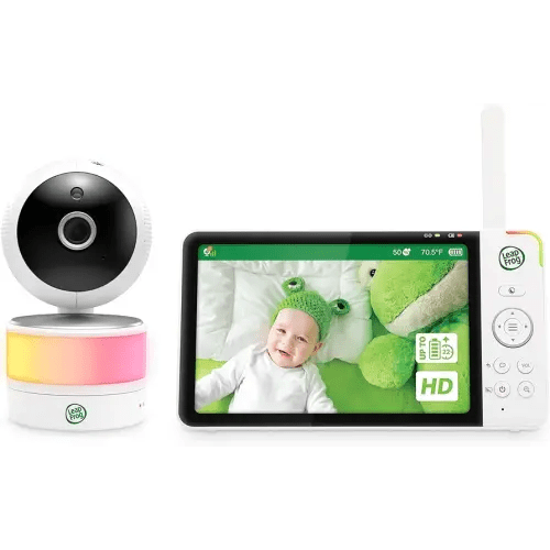 LeapFrog Color Night Vision Video Baby Monitor with 7" HD 720p Display, 360° Pan & Tilt, 8X Zoom, Night Light, Humidity & Temperature Sensor, Up to 1000ft Long Range, Secure Transmission: LF920HD