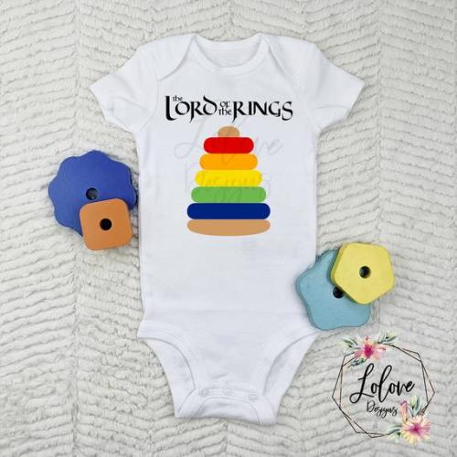 Fantasy Stacking Ring Baby Bodysuit New Dad Gift / Baby Boy Coming Home Outfit / Baby Girl Coming Home Outfit / LOTR - Etsy