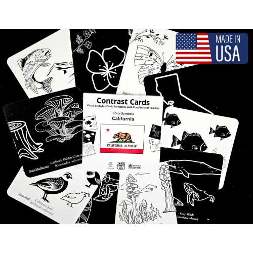 California High Contrast Cards: Visual Stimulation for Babies