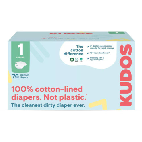 Kudos Diapers, Size 1, 216 Count