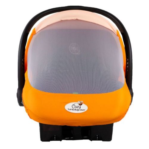 CozyBaby Lightweight Spring or Summer Cozy Mesh Sun and Bug Infant Car Seat Carrier Cover with Elasticized Edge