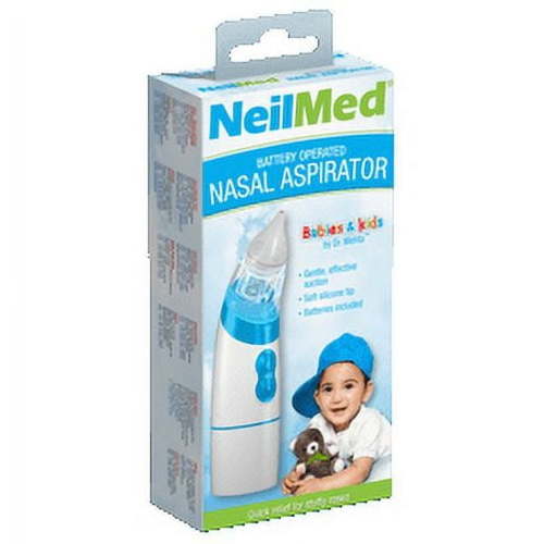 NeilMed Battery Operated Nasal Aspirator, for Babies and Kids, 1 Count