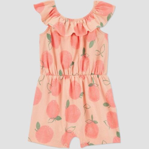 Carter's Just One You® Baby Girls' Peach Romper - Orange 18m
