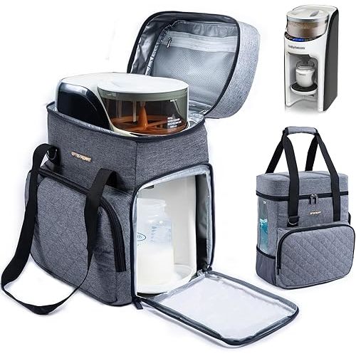 SFYBYHEART Carrying Case Compatible with Baby Brezza Formula Pro Advanced Formula Dispenser Machine Carrying Bag - Baby Formula Mixer Travel Bag with Pockets for Baby Essentials, Pumps, Baby Bottles
