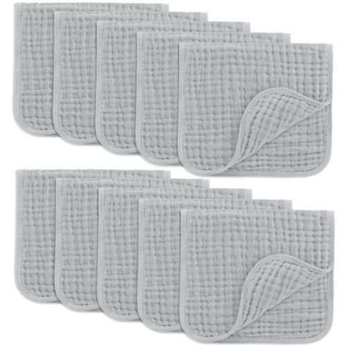 Muslin Burp Cloths Large 100% Cotton by Comfy Cubs