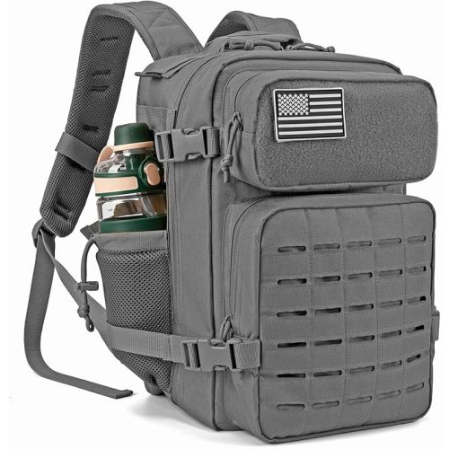 QT&QY 25L/45L Military Tactical Backpack For Men Molle Daypack 3 Day Bug Out Bag Hiking Rucksack With Bottle Holder